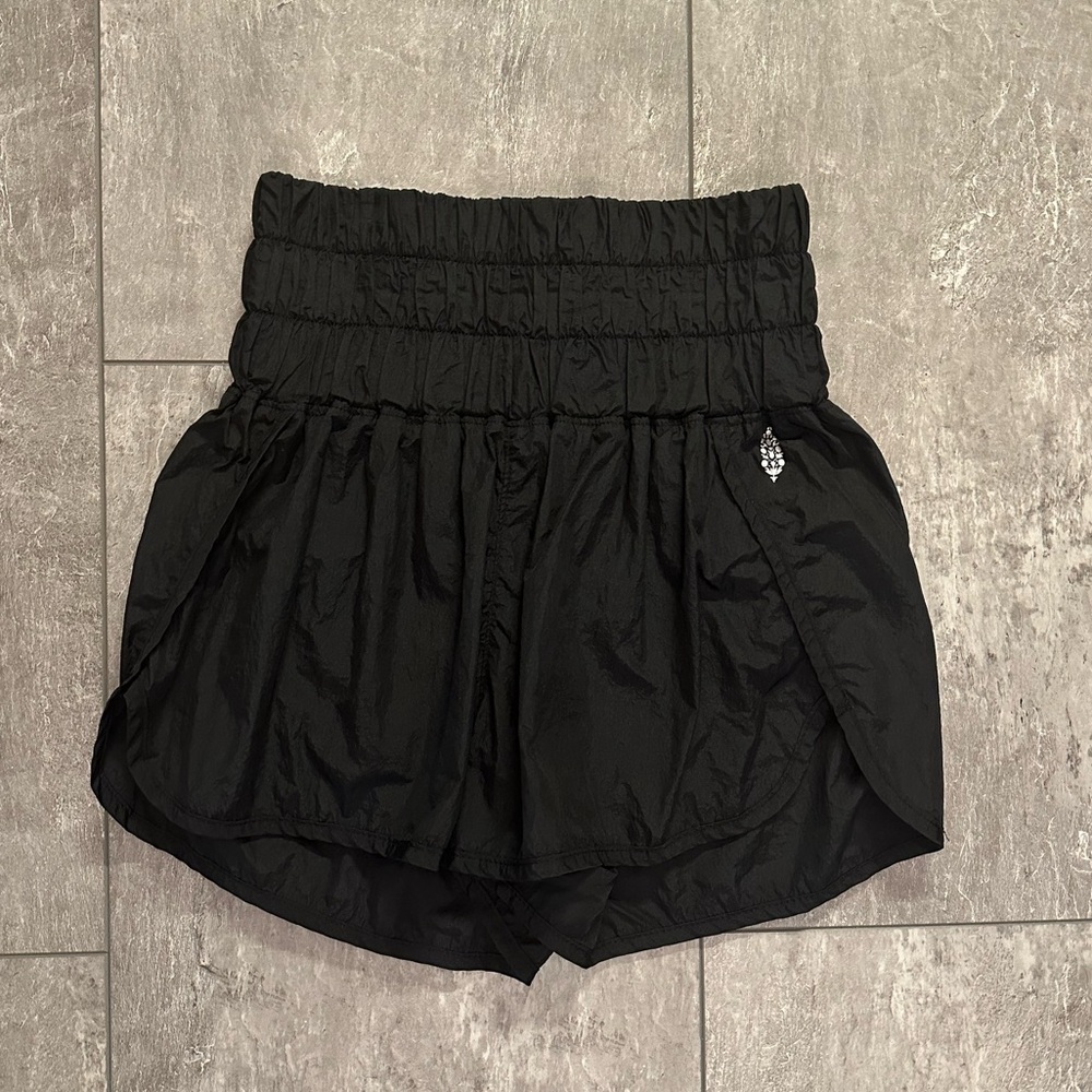 Free People FP Movement High Rise The Way Home Shorts Small Black EUC